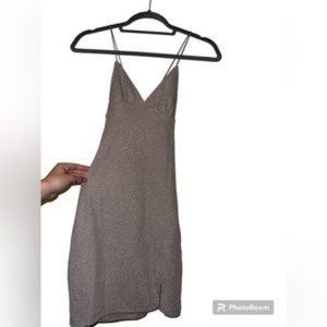Divided by H&M silver/gray sparkle backless cross dress
